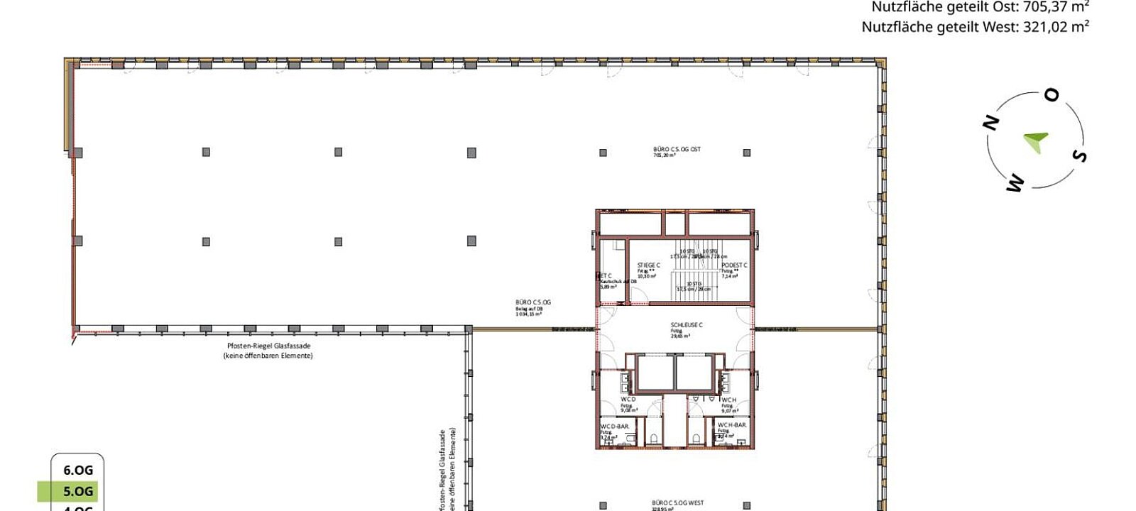 Planskizze Büro 5.OG