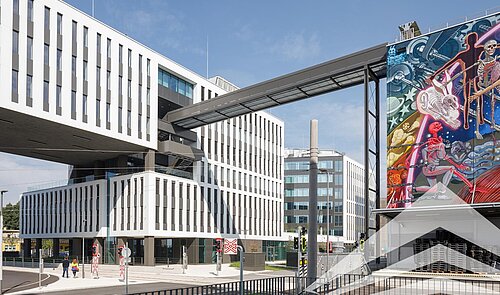 Ansicht Bauteil B mit Mural