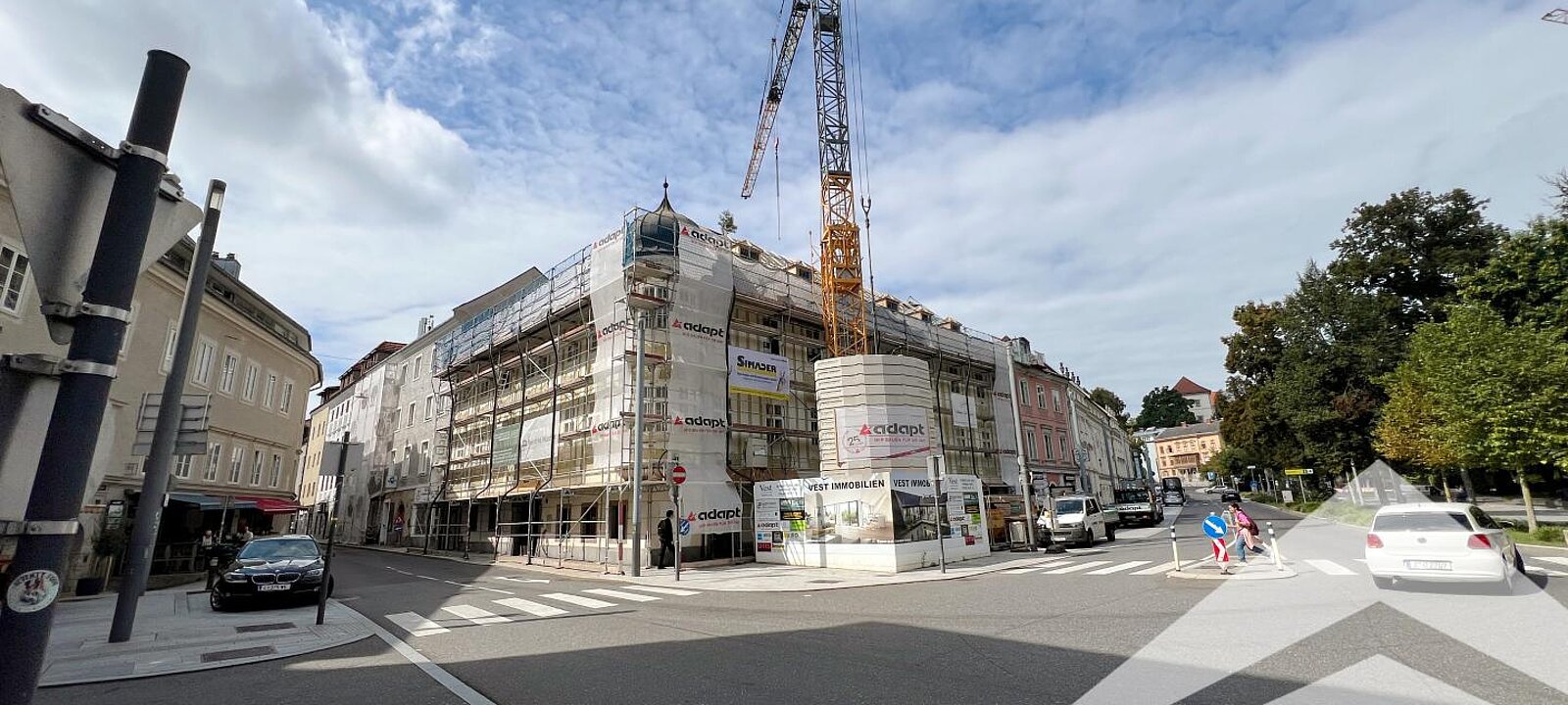 Gebäudeansicht Baufortschritt