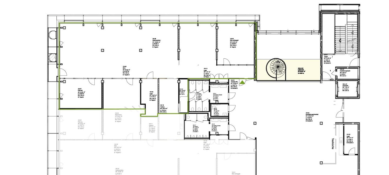 Planskizze Nordwest ca. 375 m² Teilungsoption Planskizze Nordwest ca. 375 m² Teilungsoption