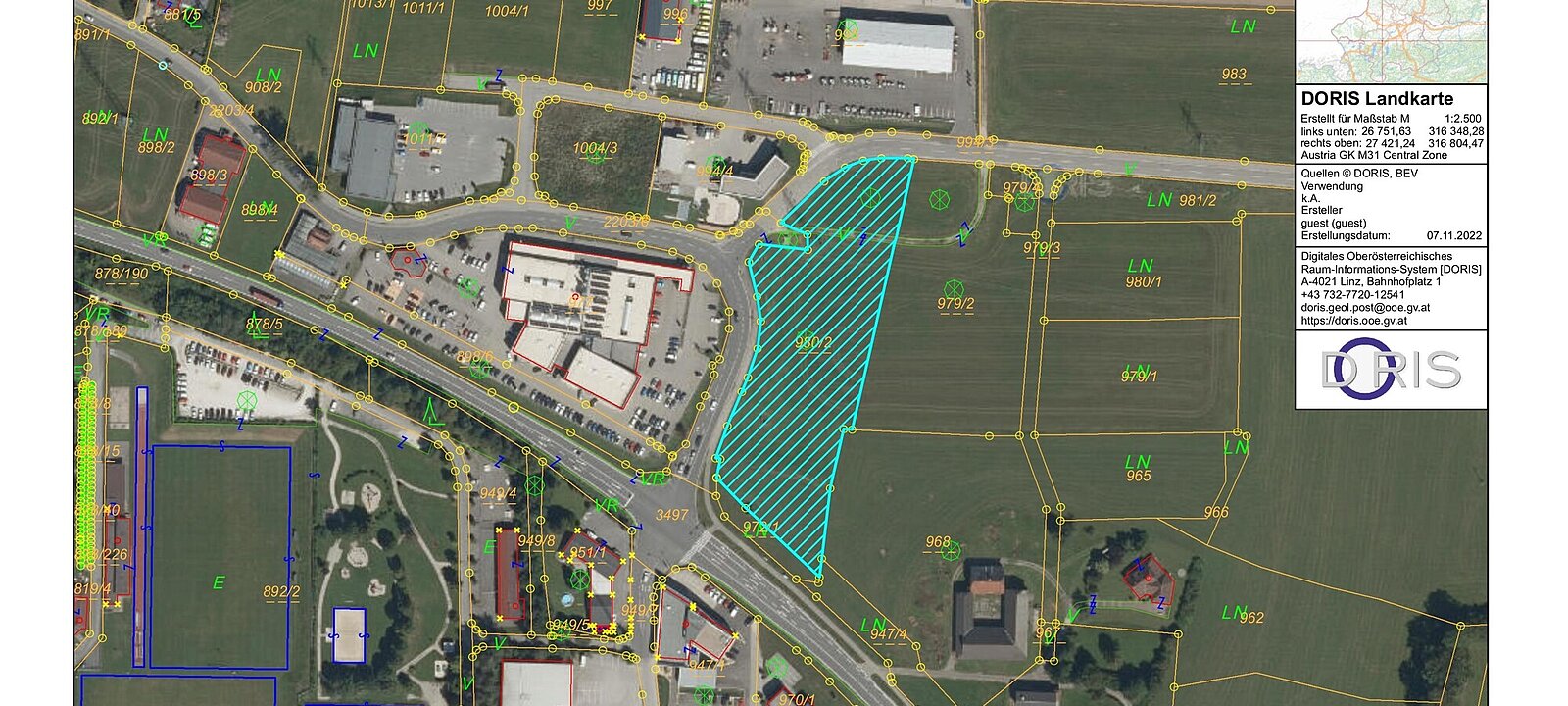 DORIS Widmung Kataster 980_2