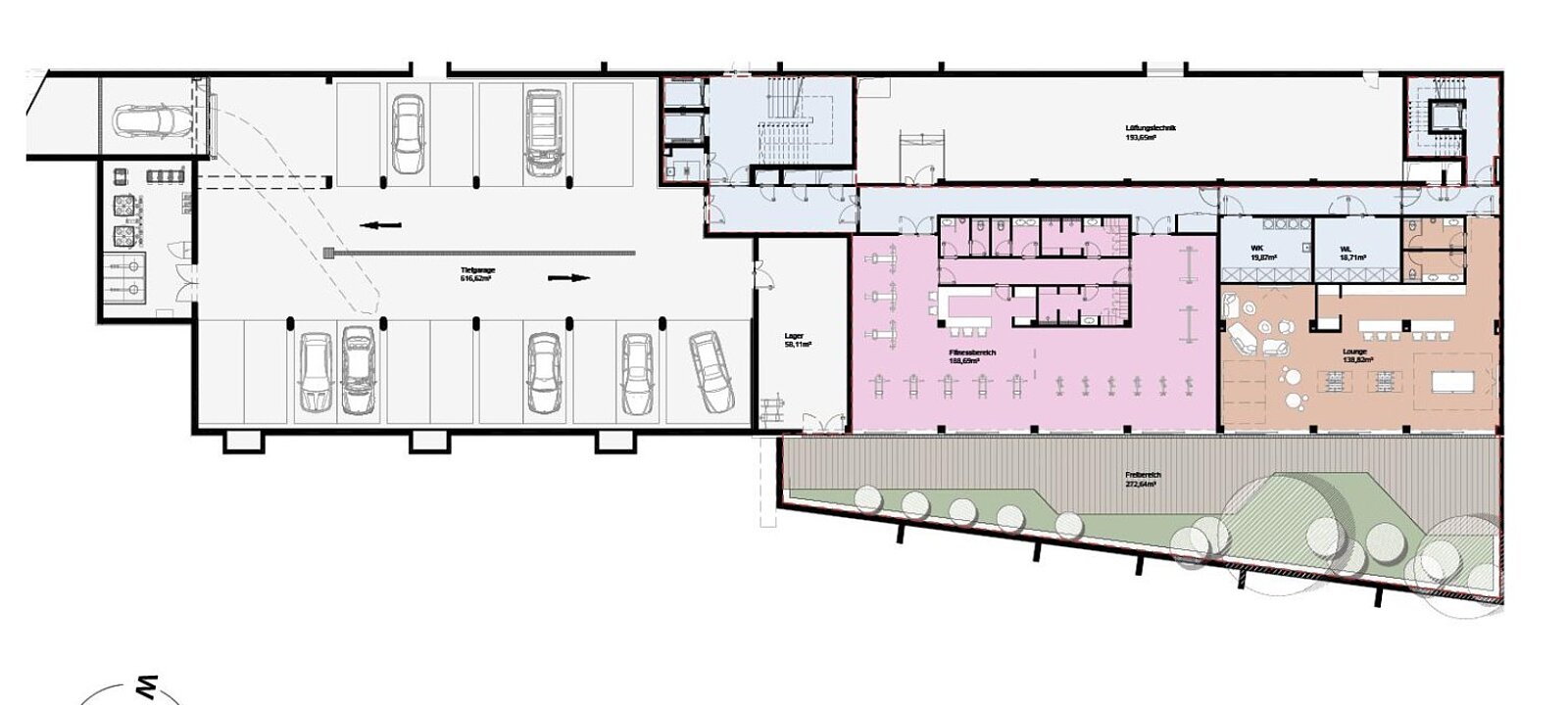 Planskizze Bürogebäude UG Planskizze Bürogebäude UG