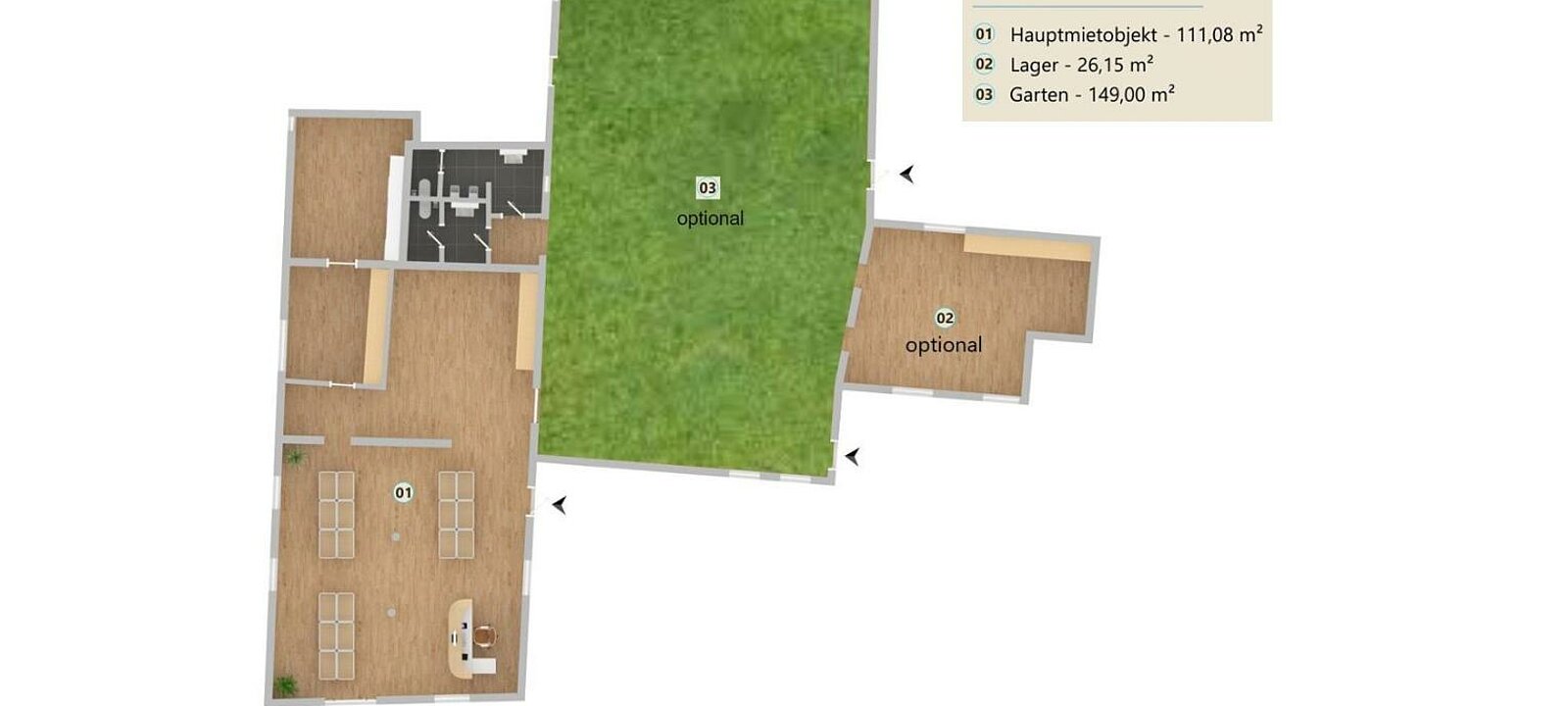 Grundrissplan - Visualisierung