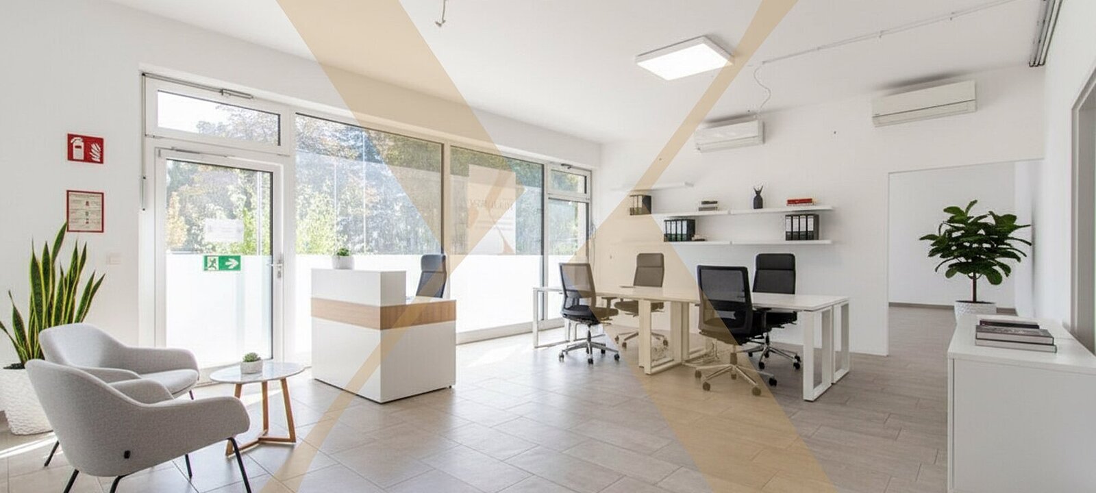 Bsp. Büro - Visualisierung – Einrichtung mittels KI ergänzt