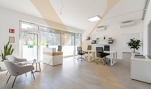 Bsp. Büro - Visualisierung – Einrichtung mittels KI ergänzt