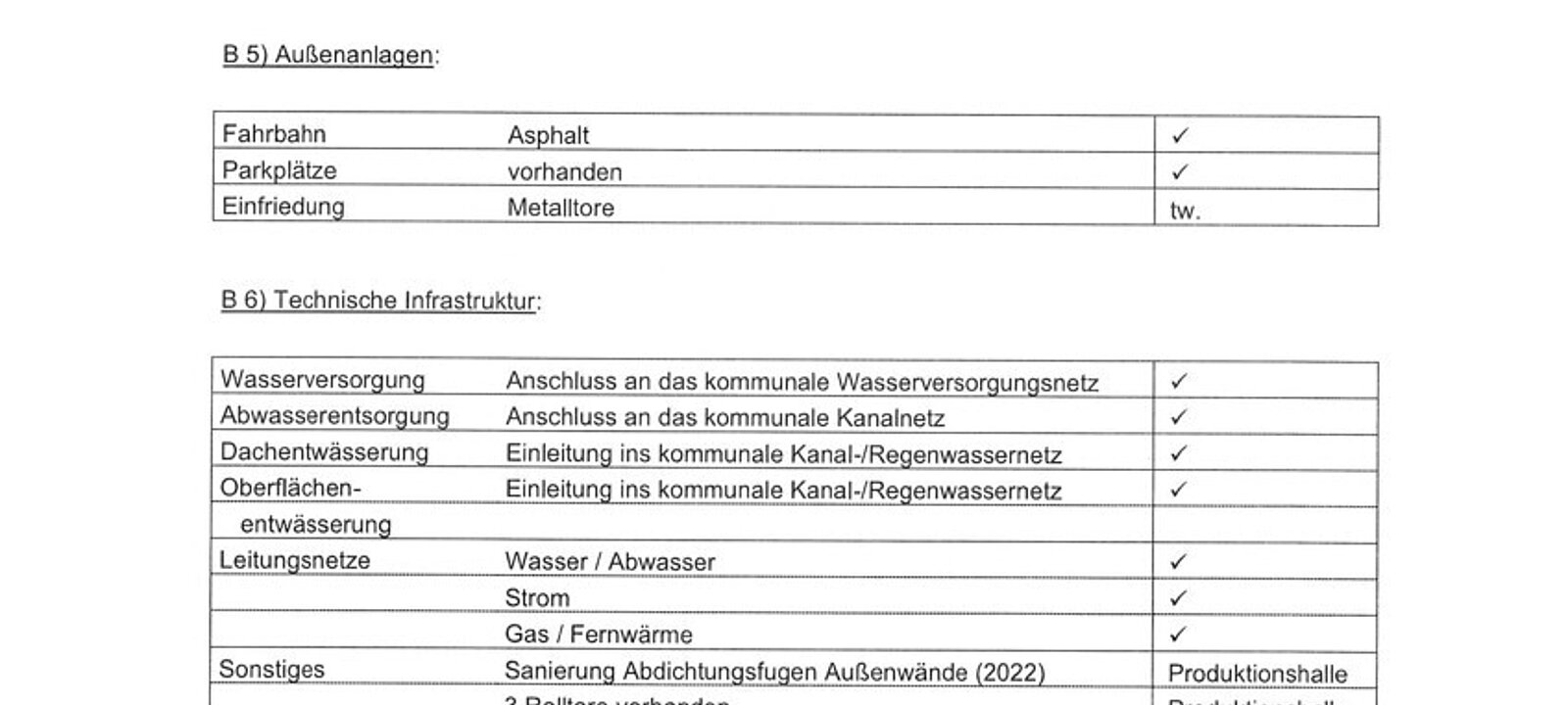 BAUBESCHREIBUNG BAUBESCHREIBUNG
