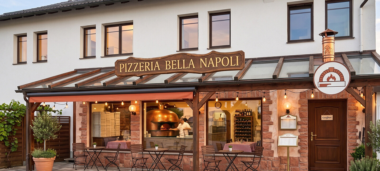 Pizzeria Gestaltungsvorschlag mit KI erstellt Pizzeria Gestaltungsvorschlag mit KI erstellt