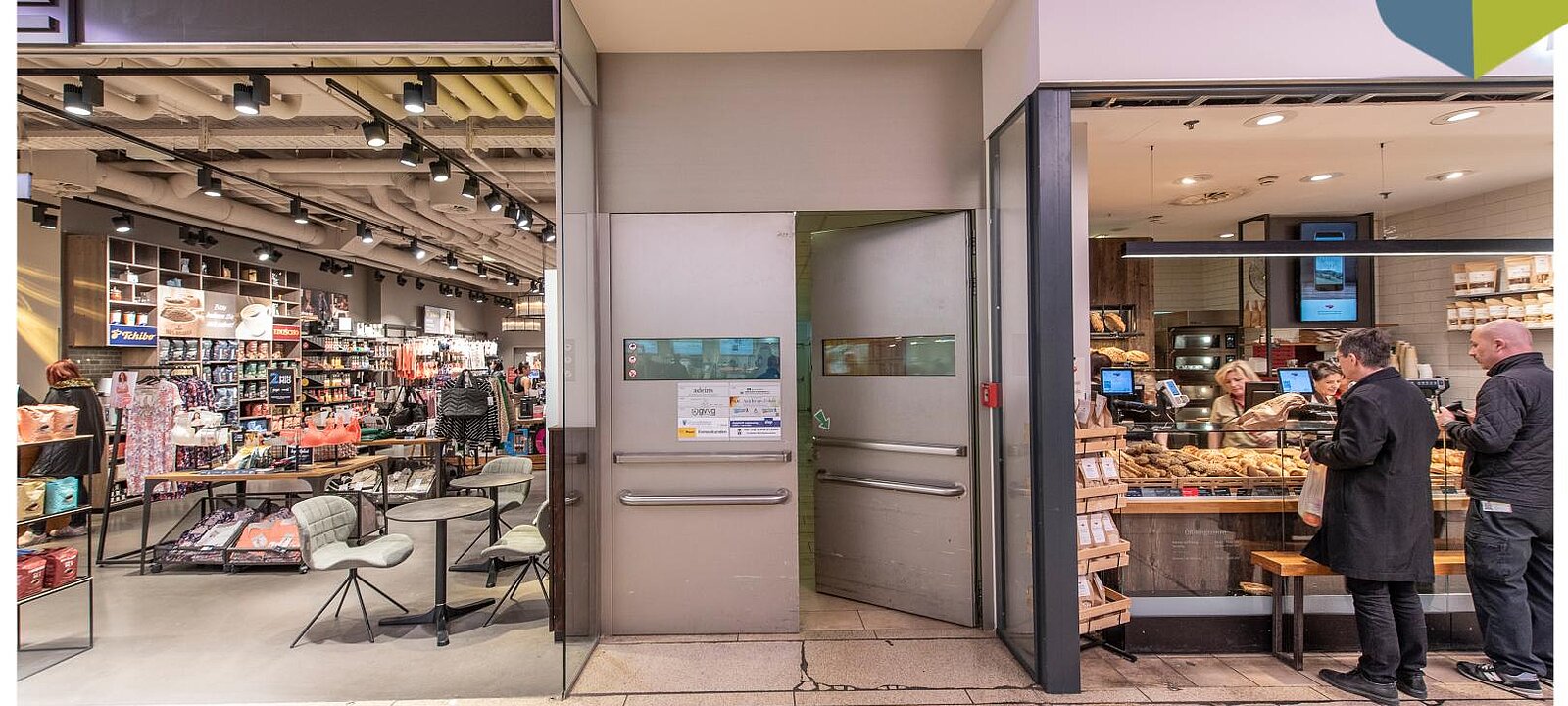 Zugang zur Fläche vom Shopping Center aus