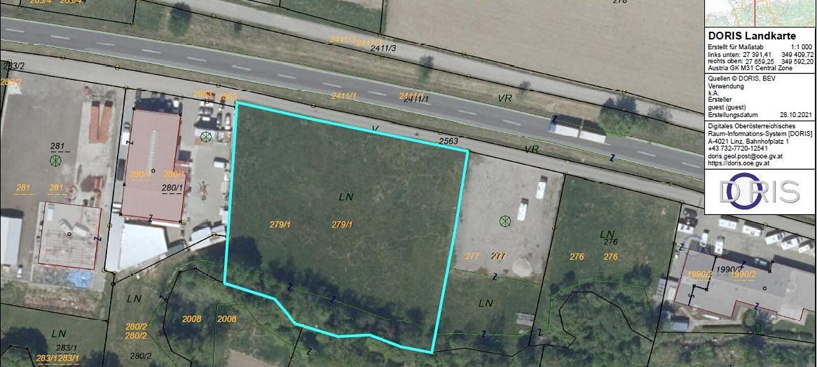 Lageplan GST 279_1 groß Lageplan GST 279_1 groß