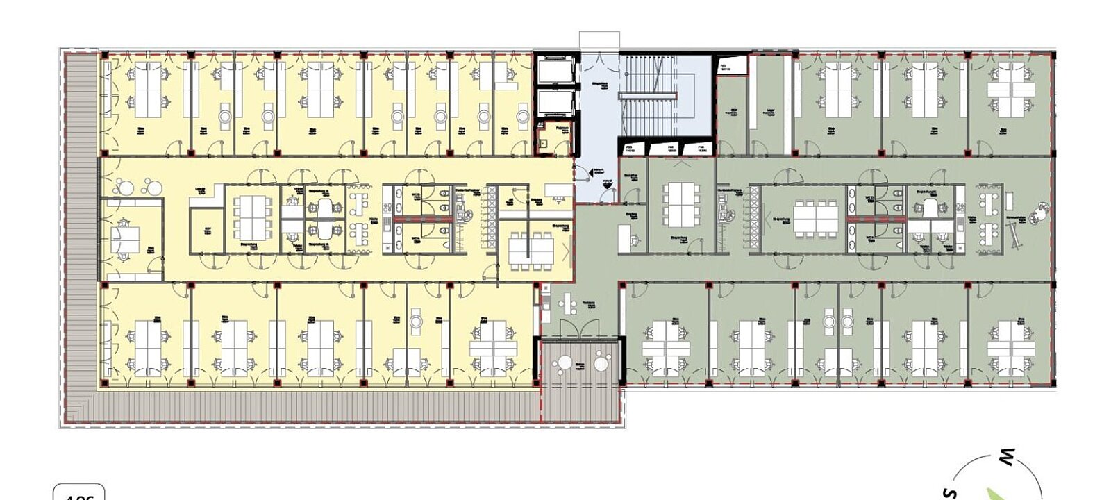Planskizze Bürogebäude 1.OG