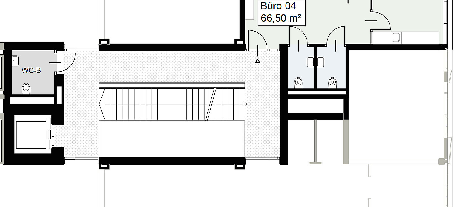 Grundriss Regelgeschoss 66,50m2