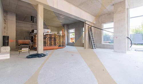 Baufortschritt Café/Geschäftsfläche