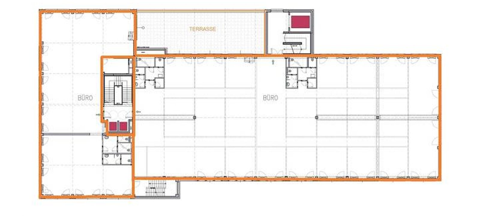 Bürofläche 2. OG, Grundriss Allgemein