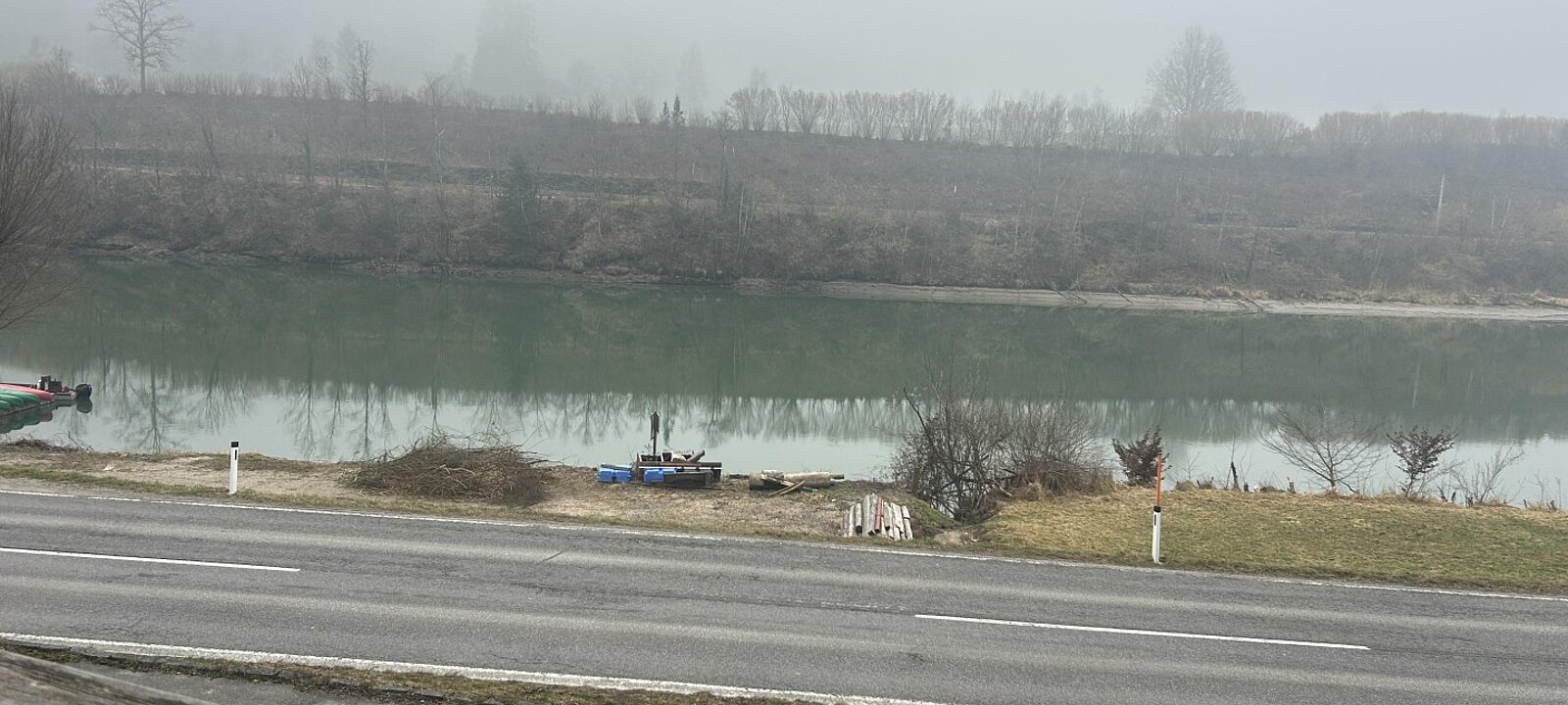 Blick vom Balkon auf die Enns Blick vom Balkon auf die Enns
