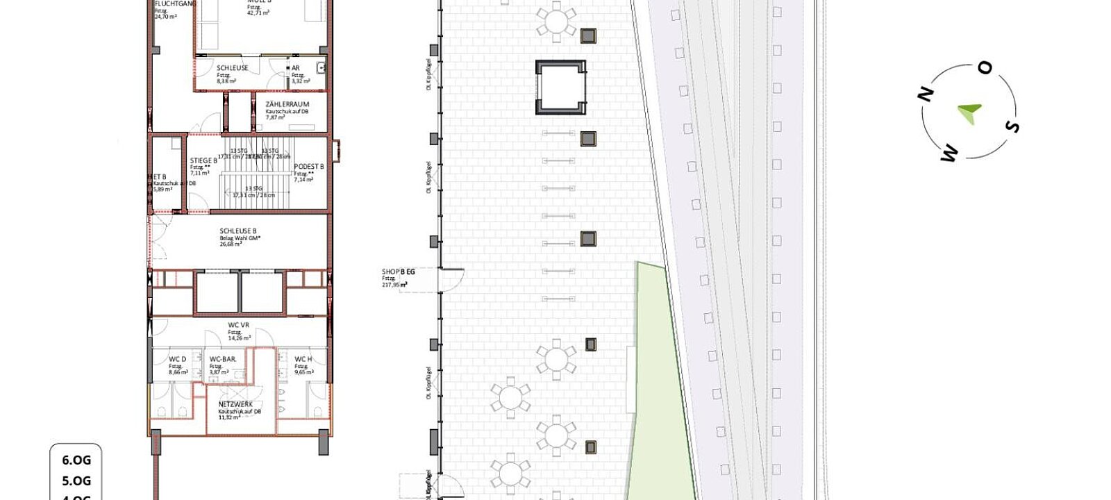 Planskizze Shop B Planskizze Shop B