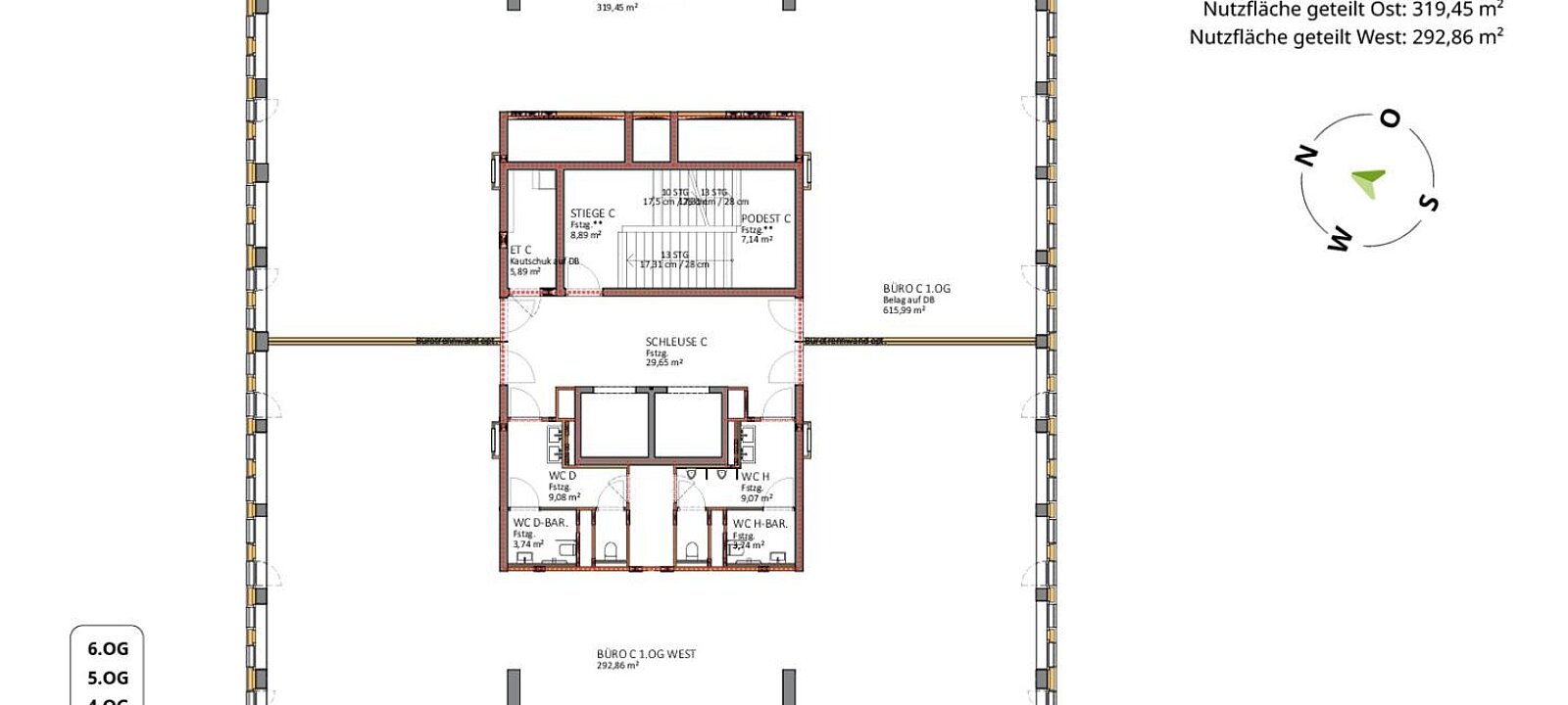Planskizze Büro 1.OG