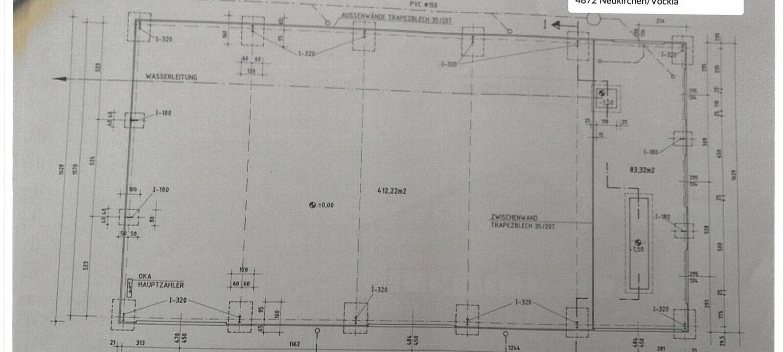 Plan Gewerbehalle