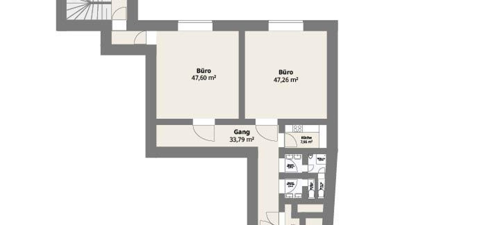 Planskizze, Promenade 9, 4020 Linz, 1. OG, großes