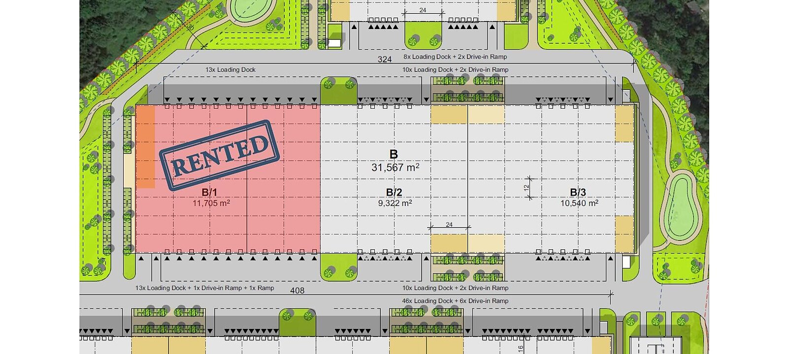 Vermietungsplan-Halle B