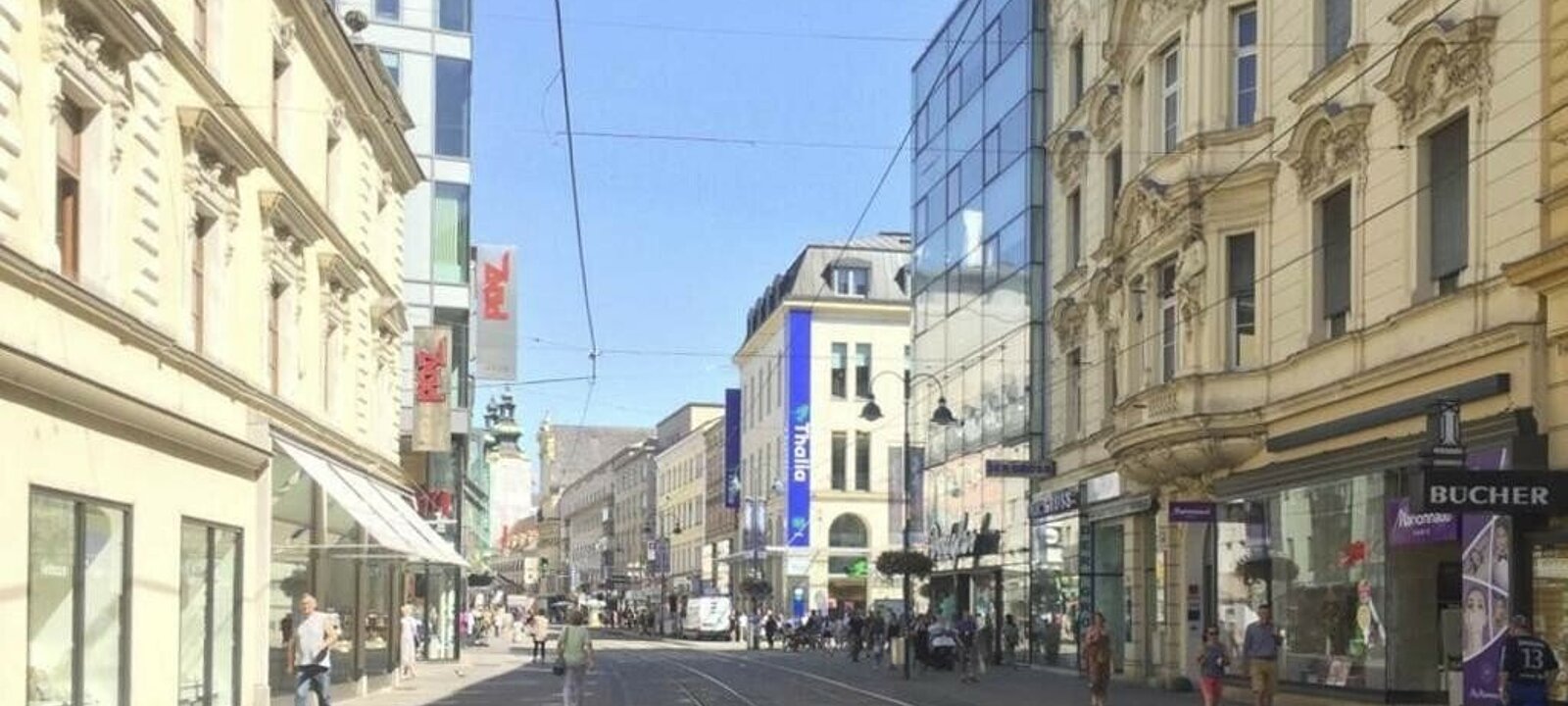 Blick Landstrasse Richtung Donau Blick Landstrasse Richtung Donau