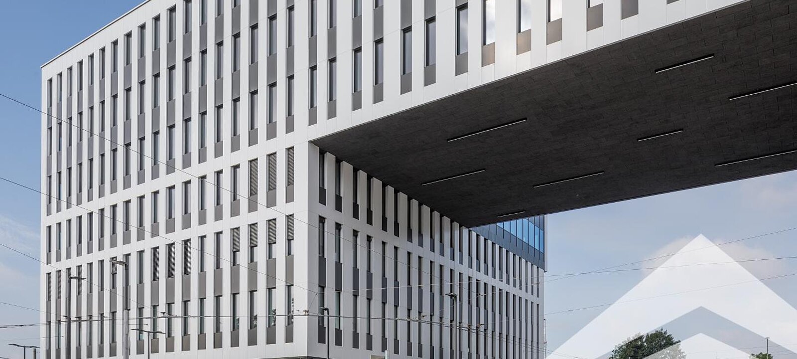 Ansicht Bauteil C mit Bushaltestelle Ansicht Bauteil C mit Bushaltestelle