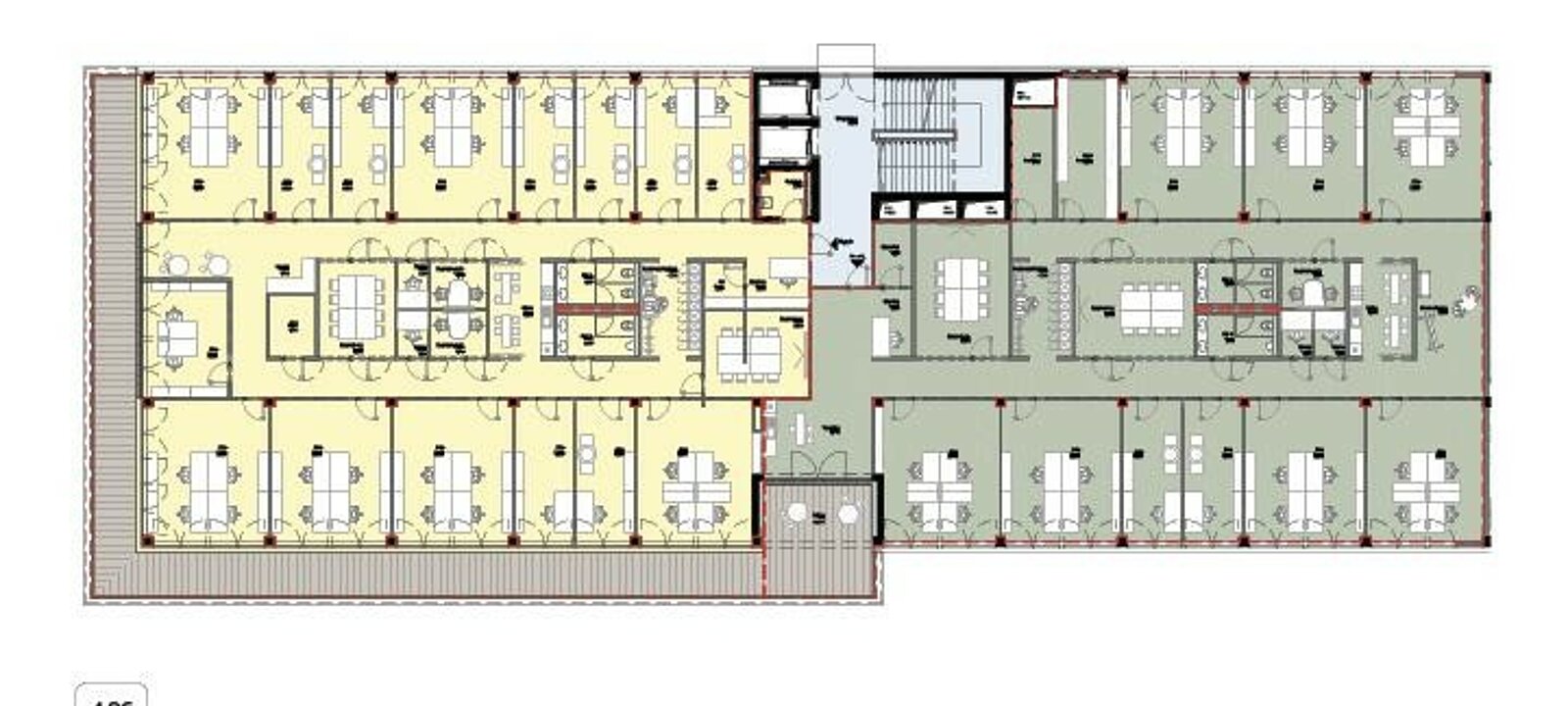 Planskizze Bürogebäude 1.OG Planungsvorschlag