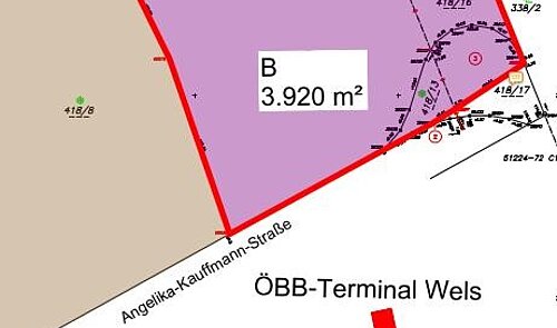 Teilungsplan für Vermarktung B_Terminal II_Zuschni
