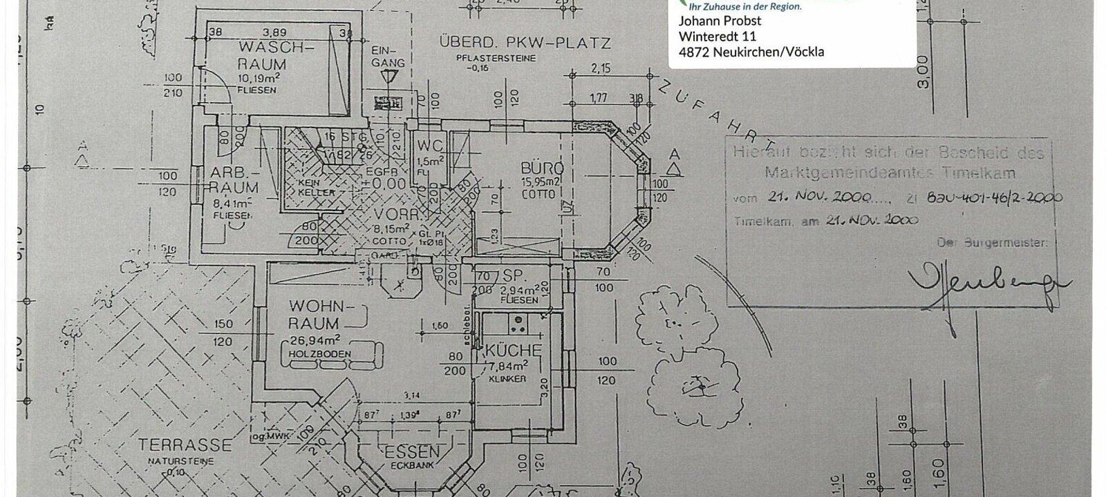 Wohnhaus-Büro Plan EG