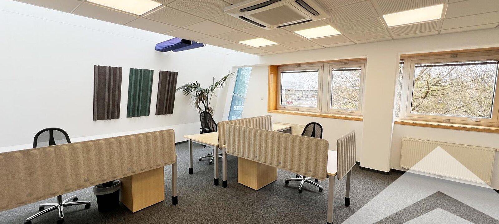 möbliertes Büroraumbeispiel ca. 35 m²