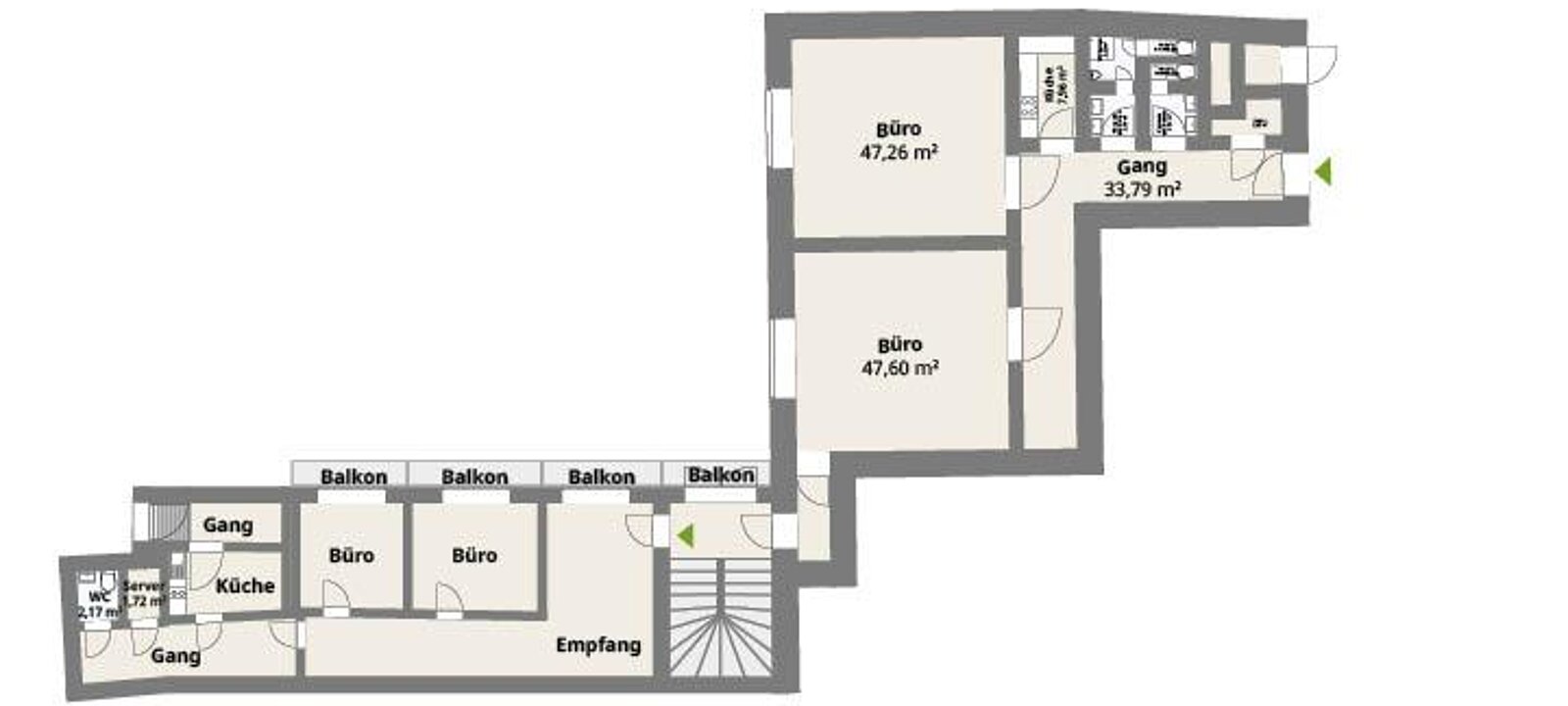 Planskizze, Promenade 9, 4020 Linz, 1. OG, gesamt