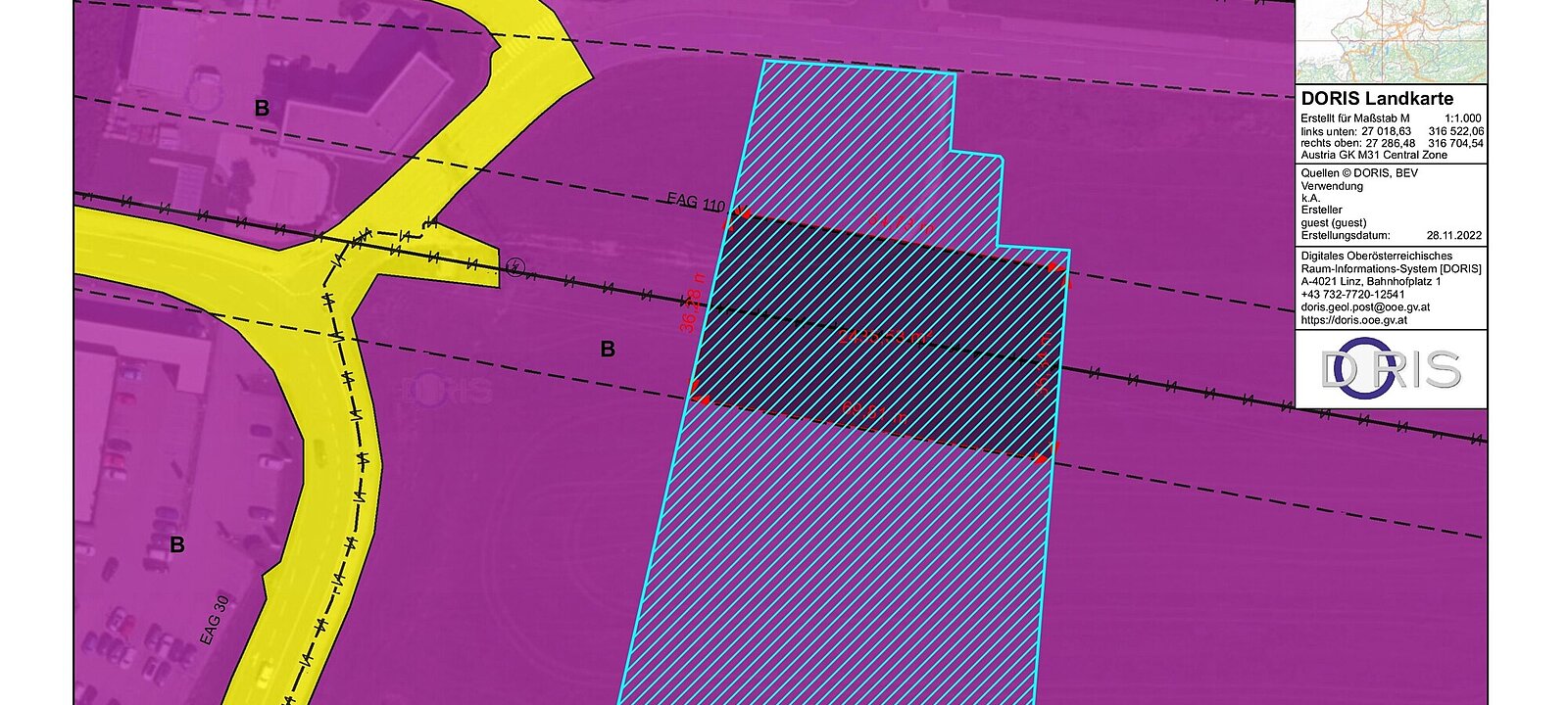 DORIS Widmung Schutzzone