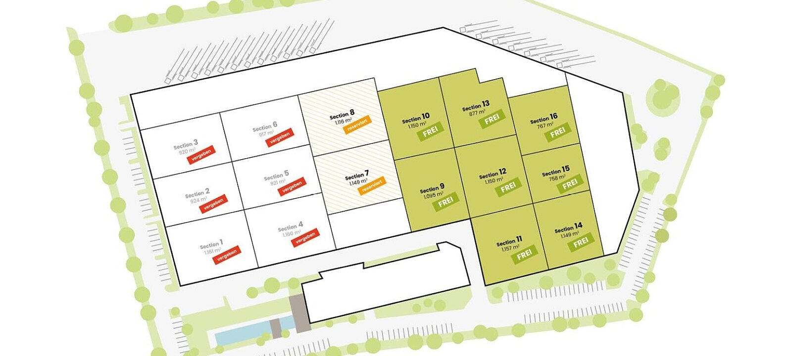 Planskizze optionale Lagerflächen Planskizze optionale Lagerflächen