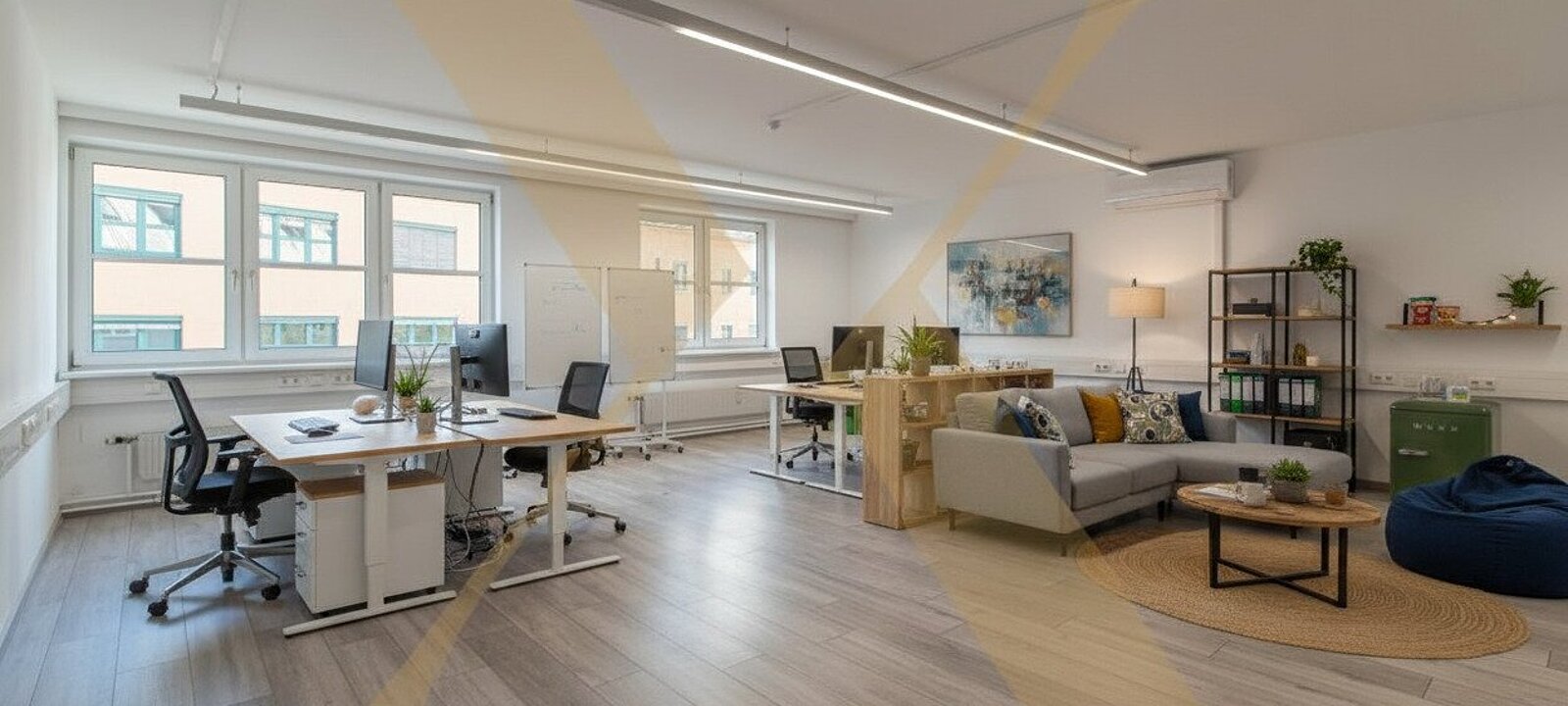 Büro I | Visualisierung – Einrichtung mittels KI ergänzt