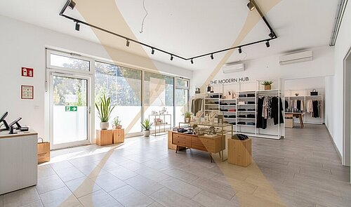 Bsp. Geschäft - Visualisierung – Einrichtung mittels KI ergänzt