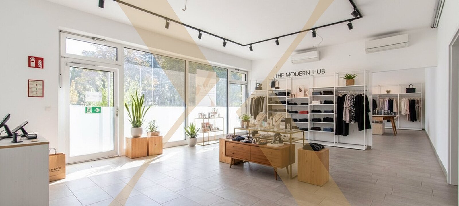 Bsp. Geschäft - Visualisierung – Einrichtung mittels KI ergänzt Bsp. Geschäft - Visualisierung – Einrichtung mittels KI ergänzt