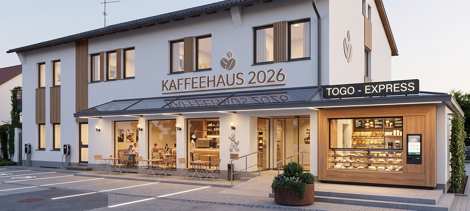 Kaffeehaus Gestaltungsvorschlag mit KI erstellt Kaffeehaus Gestaltungsvorschlag mit KI erstellt