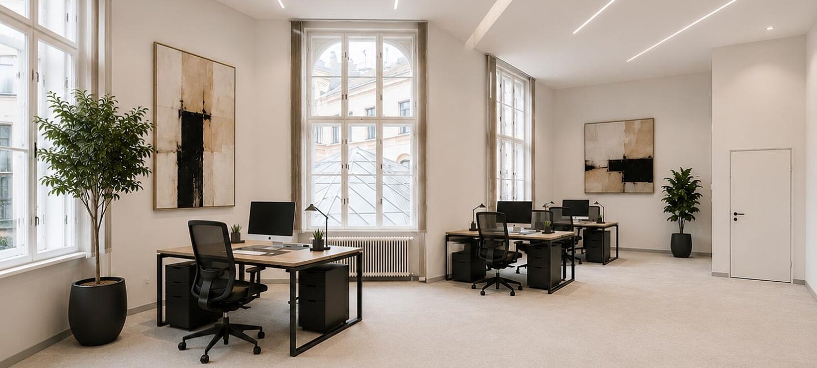 Rendering Großraumbüro, Symbolbild